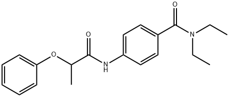 N,N-diethyl-4-[(2-phenoxypropanoyl)amino]benzamide 구조식 이미지