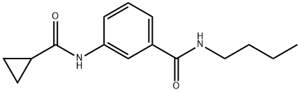 N-butyl-3-[(cyclopropylcarbonyl)amino]benzamide Structure