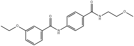 3-ethoxy-N-(4-{[(2-methoxyethyl)amino]carbonyl}phenyl)benzamide Structure