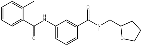 2-methyl-N-(3-{[(tetrahydro-2-furanylmethyl)amino]carbonyl}phenyl)benzamide 구조식 이미지