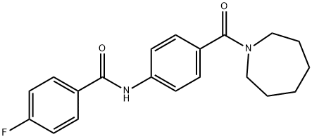 N-[4-(1-azepanylcarbonyl)phenyl]-4-fluorobenzamide 구조식 이미지