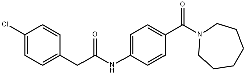 N-[4-(1-azepanylcarbonyl)phenyl]-2-(4-chlorophenyl)acetamide 구조식 이미지