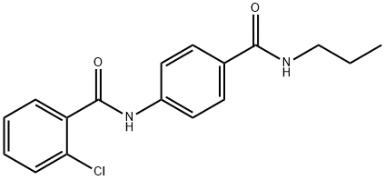 2-chloro-N-{4-[(propylamino)carbonyl]phenyl}benzamide 구조식 이미지
