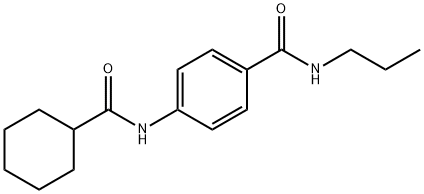 4-[(cyclohexylcarbonyl)amino]-N-propylbenzamide 구조식 이미지