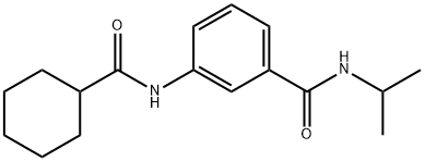 3-[(cyclohexylcarbonyl)amino]-N-isopropylbenzamide 구조식 이미지