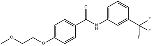 4-(2-methoxyethoxy)-N-[3-(trifluoromethyl)phenyl]benzamide 구조식 이미지