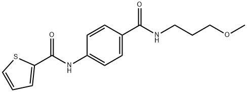 N-(4-{[(3-methoxypropyl)amino]carbonyl}phenyl)-2-thiophenecarboxamide 구조식 이미지