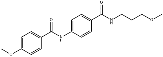 4-methoxy-N-(4-{[(3-methoxypropyl)amino]carbonyl}phenyl)benzamide 구조식 이미지