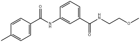 N-(2-methoxyethyl)-3-[(4-methylbenzoyl)amino]benzamide 구조식 이미지