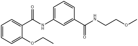 2-ethoxy-N-(3-{[(2-methoxyethyl)amino]carbonyl}phenyl)benzamide 구조식 이미지