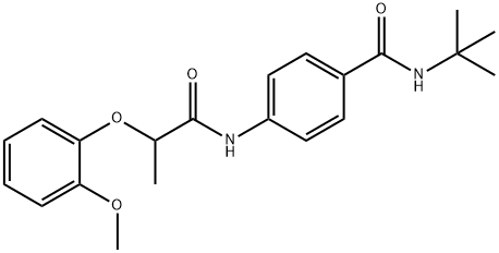 N-(tert-butyl)-4-{[2-(2-methoxyphenoxy)propanoyl]amino}benzamide Structure