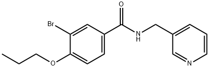 3-bromo-4-propoxy-N-(3-pyridinylmethyl)benzamide Structure