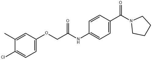 2-(4-chloro-3-methylphenoxy)-N-[4-(1-pyrrolidinylcarbonyl)phenyl]acetamide Structure