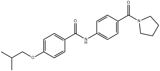 4-isobutoxy-N-[4-(1-pyrrolidinylcarbonyl)phenyl]benzamide Structure