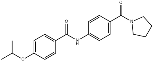 4-isopropoxy-N-[4-(1-pyrrolidinylcarbonyl)phenyl]benzamide 구조식 이미지