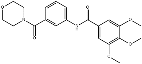 3,4,5-trimethoxy-N-[3-(4-morpholinylcarbonyl)phenyl]benzamide Structure