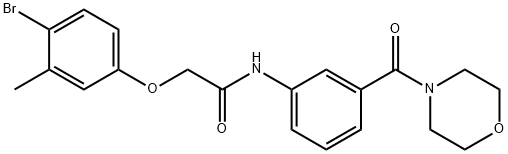 2-(4-bromo-3-methylphenoxy)-N-[3-(4-morpholinylcarbonyl)phenyl]acetamide 구조식 이미지