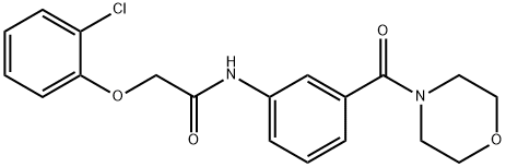 2-(2-chlorophenoxy)-N-[3-(4-morpholinylcarbonyl)phenyl]acetamide 구조식 이미지