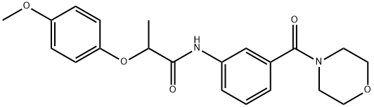 2-(4-methoxyphenoxy)-N-[3-(4-morpholinylcarbonyl)phenyl]propanamide Structure