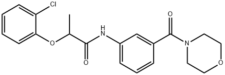 2-(2-chlorophenoxy)-N-[3-(4-morpholinylcarbonyl)phenyl]propanamide Structure