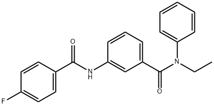 N-ethyl-3-[(4-fluorobenzoyl)amino]-N-phenylbenzamide Structure