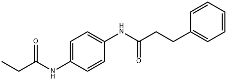 3-phenyl-N-[4-(propionylamino)phenyl]propanamide Structure