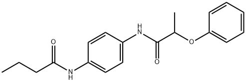 N-{4-[(2-phenoxypropanoyl)amino]phenyl}butanamide 구조식 이미지