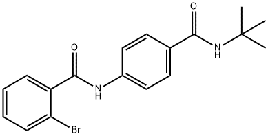 2-bromo-N-{4-[(tert-butylamino)carbonyl]phenyl}benzamide 구조식 이미지