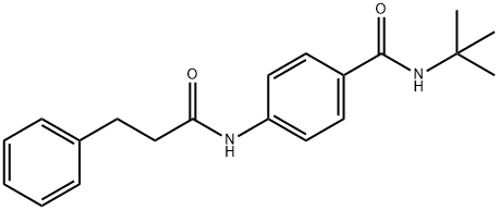 N-(tert-butyl)-4-[(3-phenylpropanoyl)amino]benzamide Structure