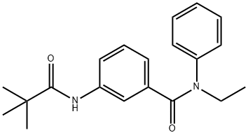 3-[(2,2-dimethylpropanoyl)amino]-N-ethyl-N-phenylbenzamide Structure