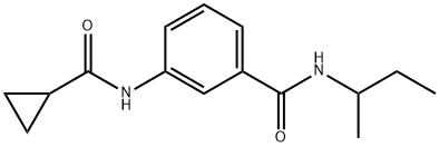 N-(sec-butyl)-3-[(cyclopropylcarbonyl)amino]benzamide Structure