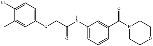 2-(4-chloro-3-methylphenoxy)-N-[3-(4-morpholinylcarbonyl)phenyl]acetamide Structure