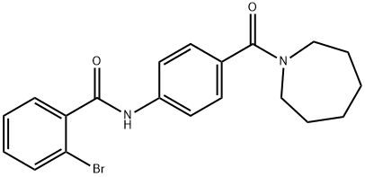 N-[4-(1-azepanylcarbonyl)phenyl]-2-bromobenzamide 구조식 이미지