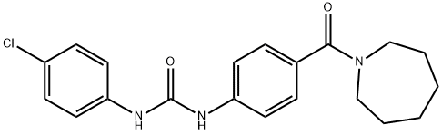 N-[4-(1-azepanylcarbonyl)phenyl]-N'-(4-chlorophenyl)urea 구조식 이미지