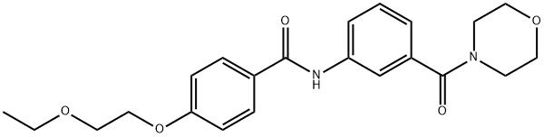 4-(2-ethoxyethoxy)-N-[3-(4-morpholinylcarbonyl)phenyl]benzamide 구조식 이미지