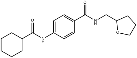 4-[(cyclohexylcarbonyl)amino]-N-(tetrahydro-2-furanylmethyl)benzamide Structure