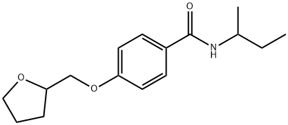 N-(sec-butyl)-4-(tetrahydro-2-furanylmethoxy)benzamide 구조식 이미지