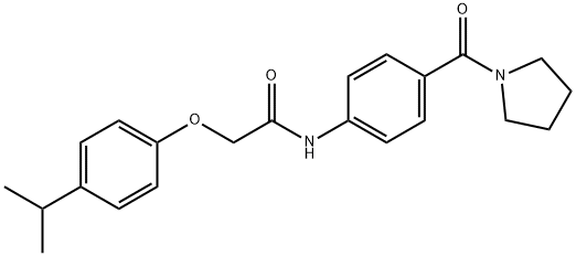 2-(4-isopropylphenoxy)-N-[4-(1-pyrrolidinylcarbonyl)phenyl]acetamide Structure
