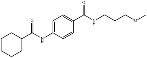 4-[(cyclohexylcarbonyl)amino]-N-(3-methoxypropyl)benzamide 구조식 이미지