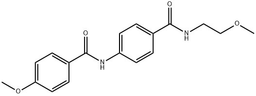 4-methoxy-N-(4-{[(2-methoxyethyl)amino]carbonyl}phenyl)benzamide 구조식 이미지