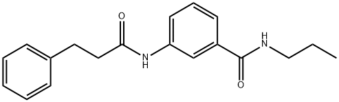 3-[(3-phenylpropanoyl)amino]-N-propylbenzamide 구조식 이미지