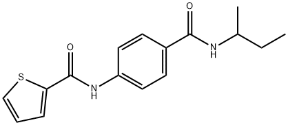 N-{4-[(sec-butylamino)carbonyl]phenyl}-2-thiophenecarboxamide 구조식 이미지