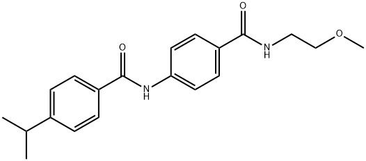 4-isopropyl-N-(4-{[(2-methoxyethyl)amino]carbonyl}phenyl)benzamide 구조식 이미지