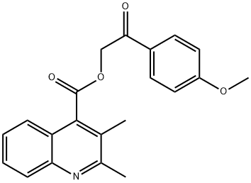 2-(4-methoxyphenyl)-2-oxoethyl 2,3-dimethyl-4-quinolinecarboxylate 구조식 이미지