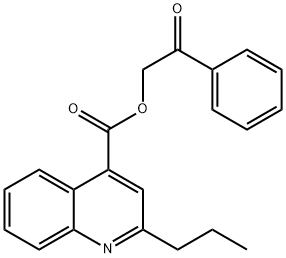 2-oxo-2-phenylethyl 2-propyl-4-quinolinecarboxylate 구조식 이미지