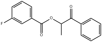 1-methyl-2-oxo-2-phenylethyl 3-fluorobenzoate 구조식 이미지