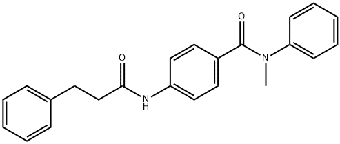 N-methyl-N-phenyl-4-[(3-phenylpropanoyl)amino]benzamide 구조식 이미지