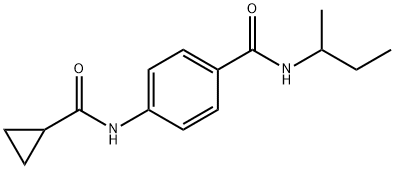 N-(sec-butyl)-4-[(cyclopropylcarbonyl)amino]benzamide Structure