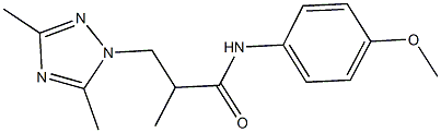 3-(3,5-dimethyl-1H-1,2,4-triazol-1-yl)-N-(4-methoxyphenyl)-2-methylpropanamide Structure