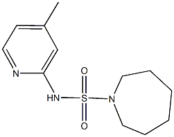 N-(4-methyl-2-pyridinyl)-1-azepanesulfonamide 구조식 이미지